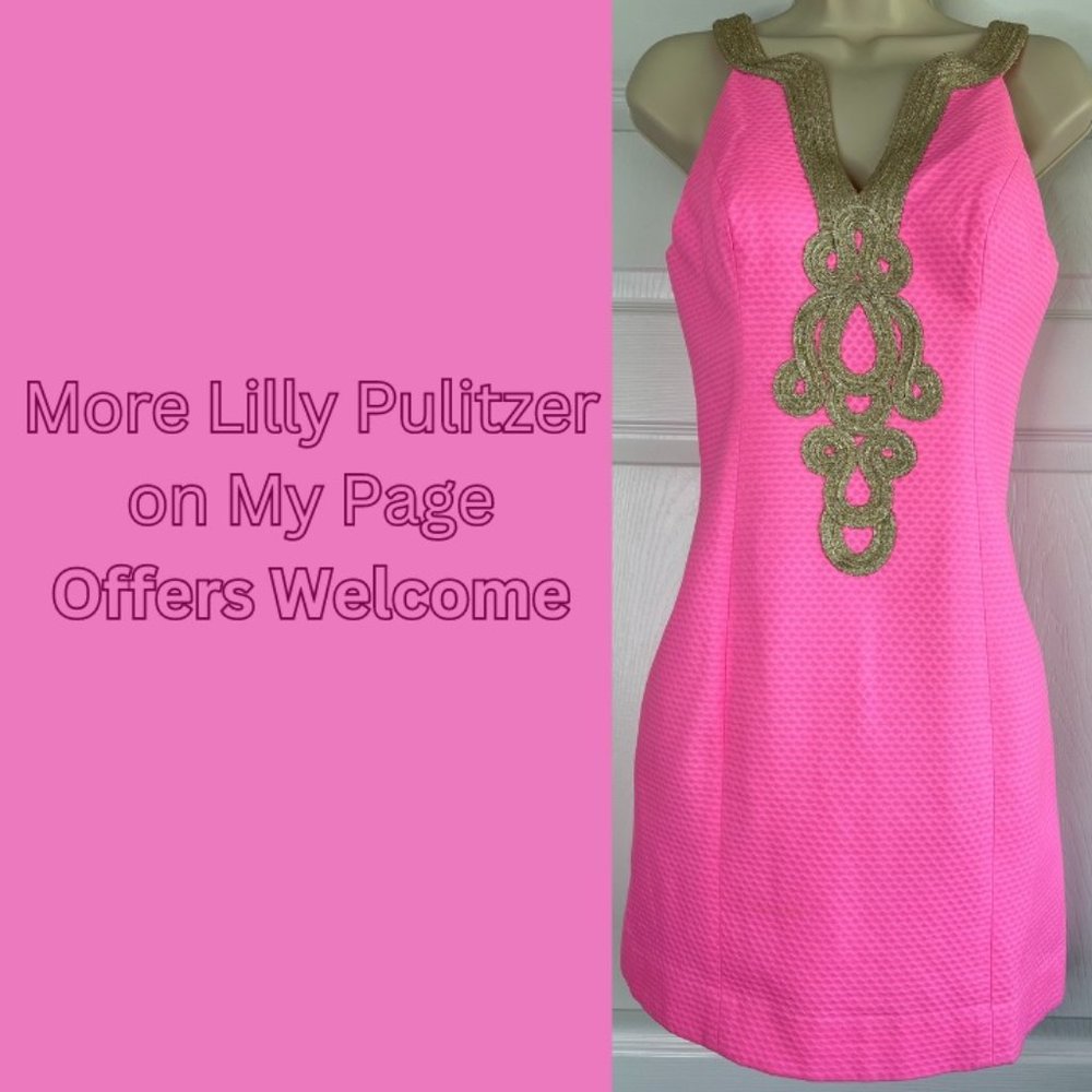 Barbie Dress! Lilly Pulitzer Pink Pout Emery Shift Dress NWT Size 0